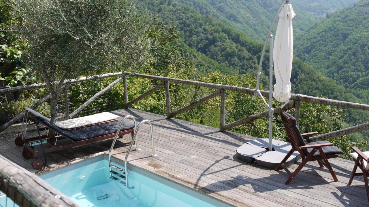 Piscina Con Vista Villa Bagni di Lucca Buitenkant foto