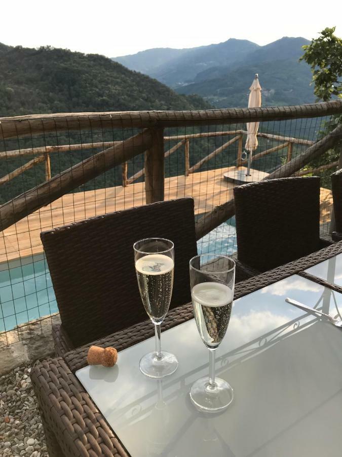 Piscina Con Vista Villa Bagni di Lucca Buitenkant foto